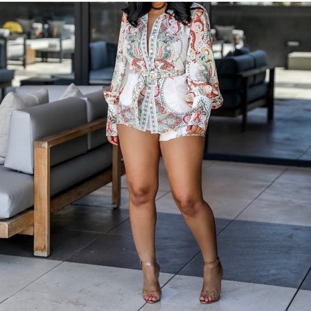 Paisley Shorts Set